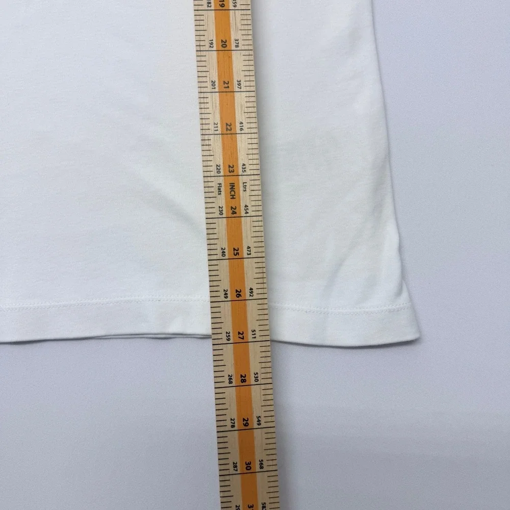 Banana Republic Mens XL White Dress Polo Short Sleeve Cotton Solid Shirt